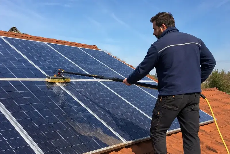 Nettoyage et entretien de panneaux solaires à la Bâtie-Montgascon
